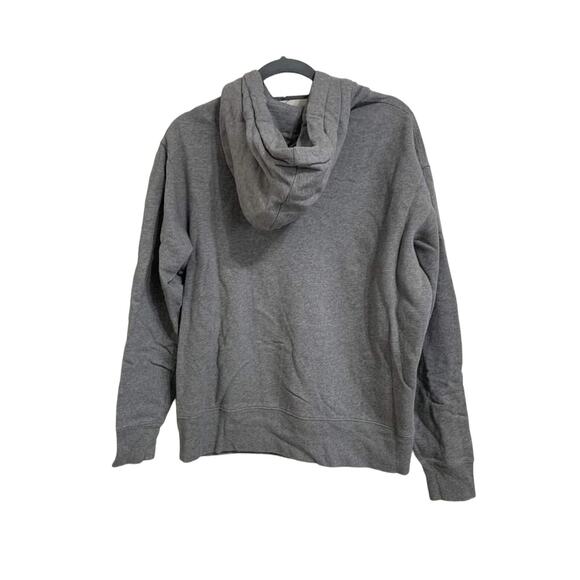 Acne Studios Ferris Face Appliquéd Cotton-Jersey Hoodie in Light Gray Melange - Picture 6 of 6